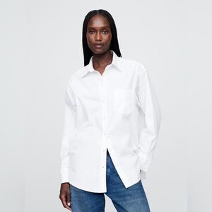 GAP Women's Organic Cotton Poplin Big Shirt